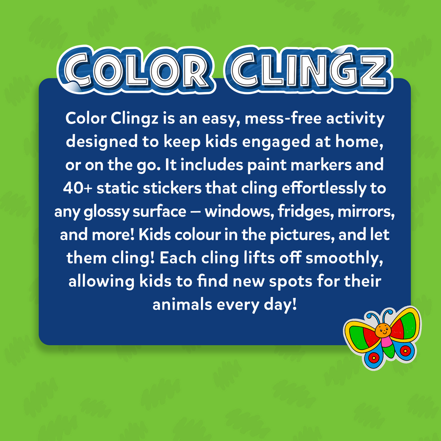 Color Clingz - Amazing Animals | 3Years+ Window Stickers Activity Kit