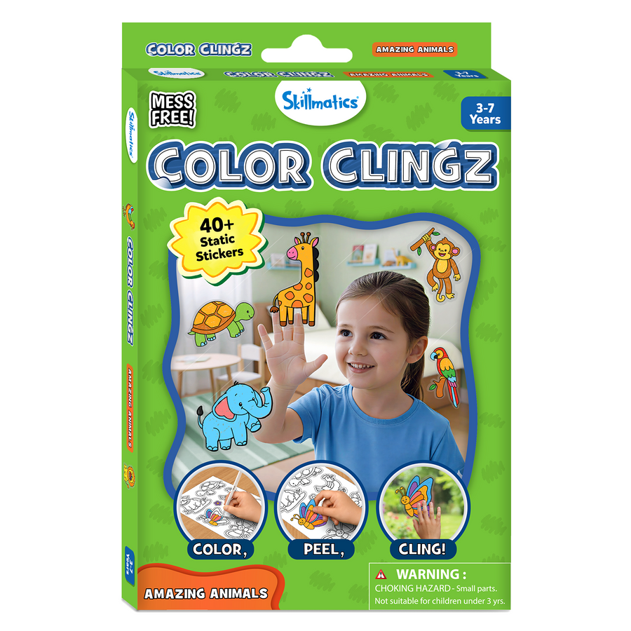 Color Clingz - Amazing Animals | 3Years+ Window Stickers Activity Kit