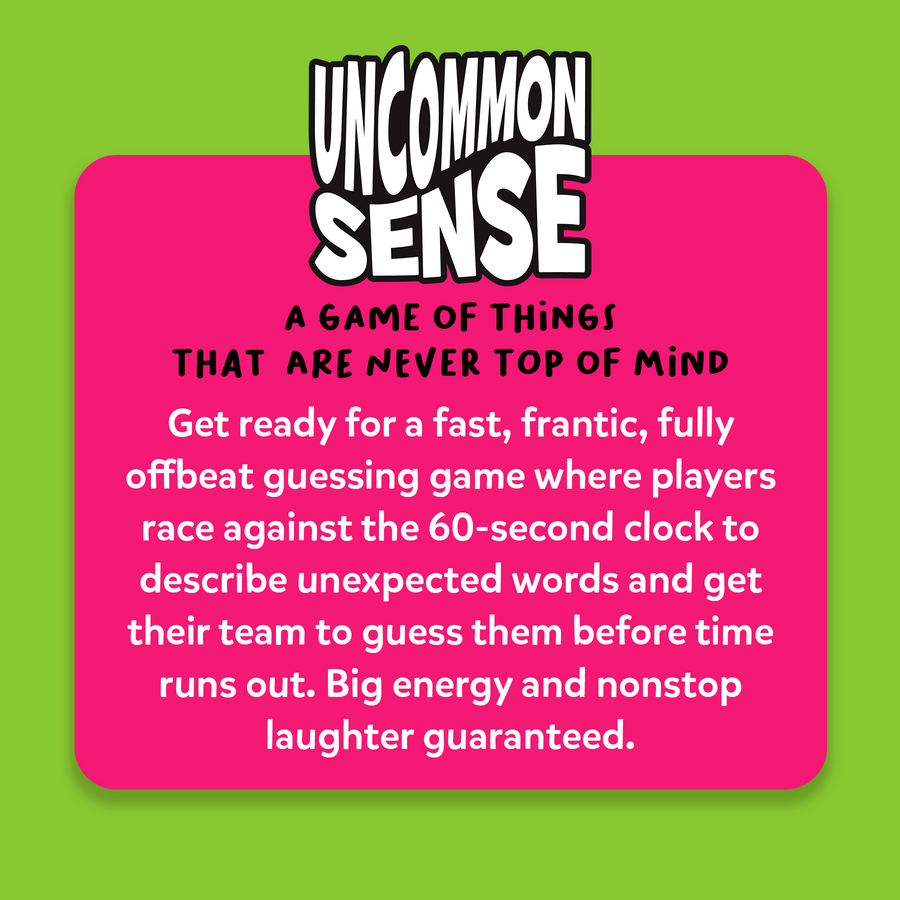 Uncommon Sense | 10 Years+ | 4 Players and up