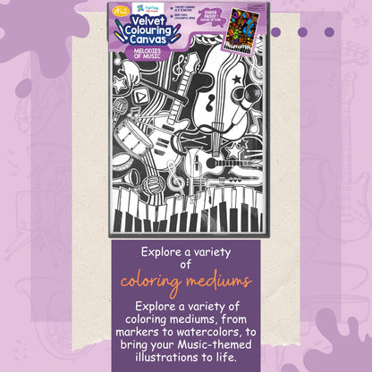 PEPPLAY VELVET COLOURING POSTERS - MELODIES OF MUSIC