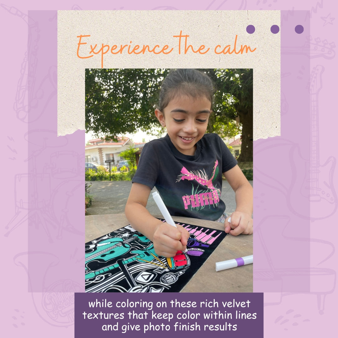 PEPPLAY VELVET COLOURING POSTERS - MELODIES OF MUSIC