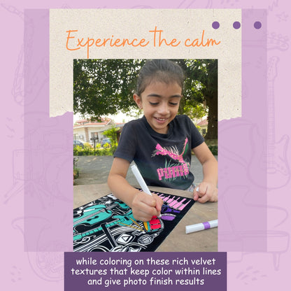 PEPPLAY VELVET COLOURING POSTERS - MELODIES OF MUSIC