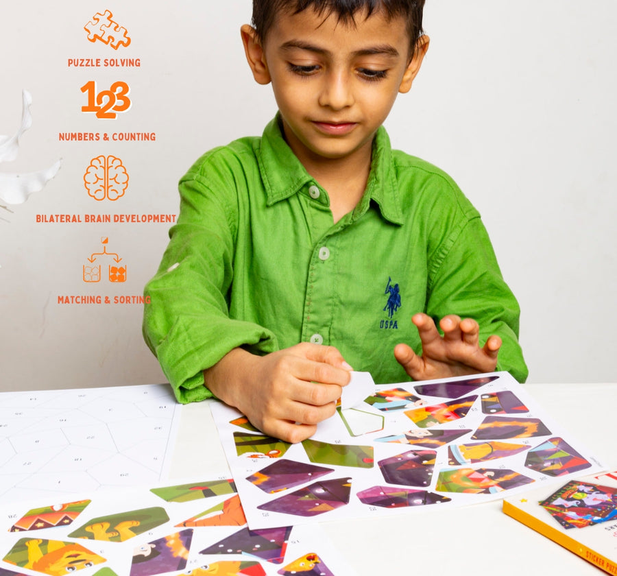 PEPPLAY MOSAIC STICKER BY NUMBER - CIRCUS CARNIVAL