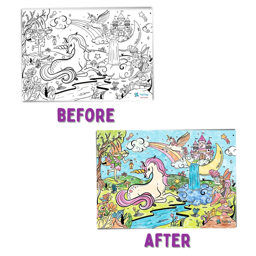 PEPPLAY RECOLOURABLES COLOUR & WIPE PLACEMATS - MAGICAL LAND