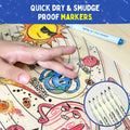 PEPPLAY RECOLOURABLES COLOUR & WIPE PLACEMATS - SPACE SAGA