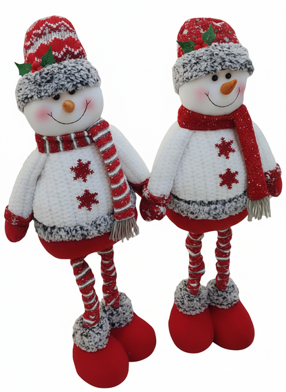 ALORA, Pack of 2 Cozy Plush Snowman Figures by SWEN
