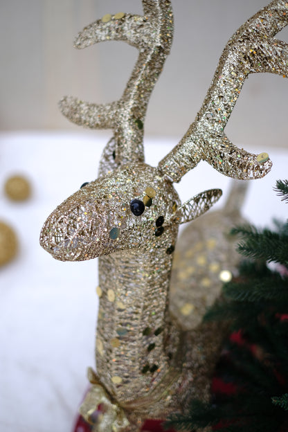 Rudolph, Shimmering Gold LED Reindeer Decoration by SWEN - 1.2 M