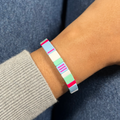 Candy Striped Enamel Bracelet | Mint