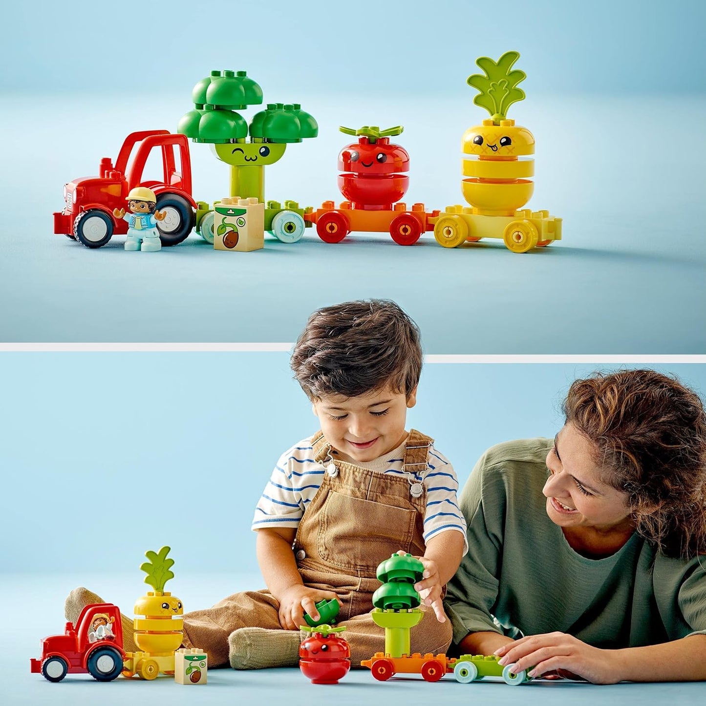 LEGO Duplo My First Fruit and Vegetable Tractor 10982 Building Toy Set (19 Pieces)|Multicolor | 18months+