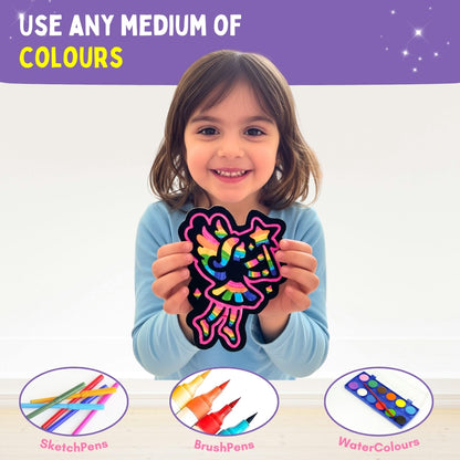 PEPPLAY COLOUR IN VELVET - UNICORN & FAIRIES