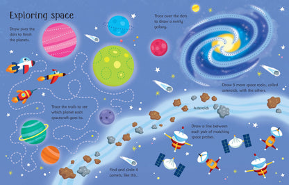 Wipe-Clean Space Activities