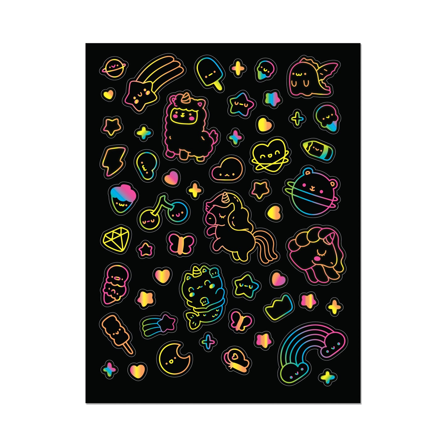 Kaleidoscope Sticker Colouring Neon Dreams
