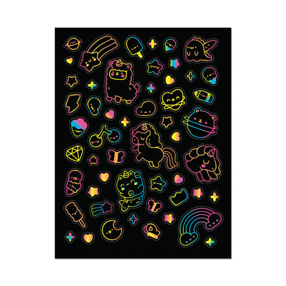 Kaleidoscope Sticker Colouring Neon Dreams