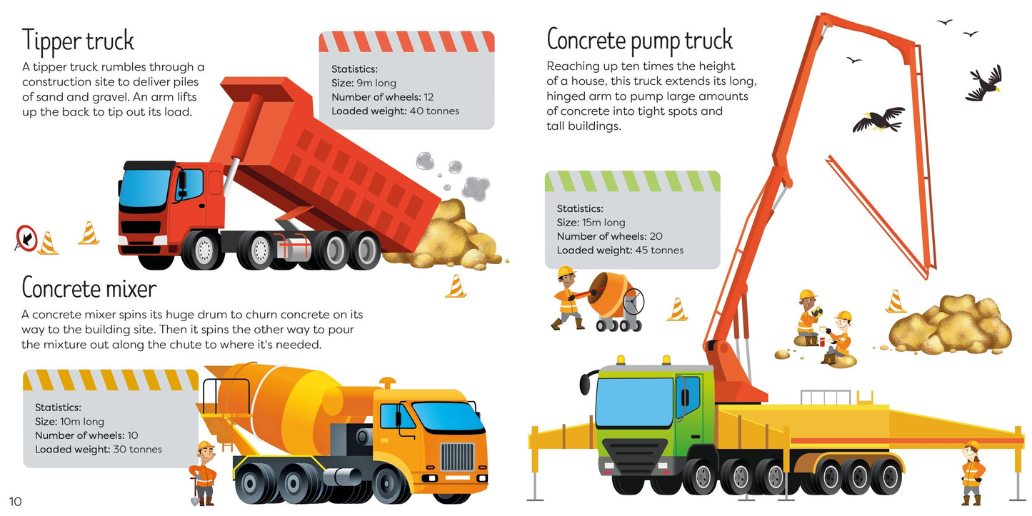 Usborne Book and Jigsaw Trucks