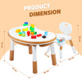 OPlus Blocks cum Sensory Table with chair - Brown color