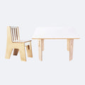 SWEN wooden Straight Table AMBER