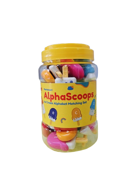 Alpha Scoops Ice Cream Montessori Alphabet Matching Game (52 pcs)-Learning & Education-Open Ended-Toycra
