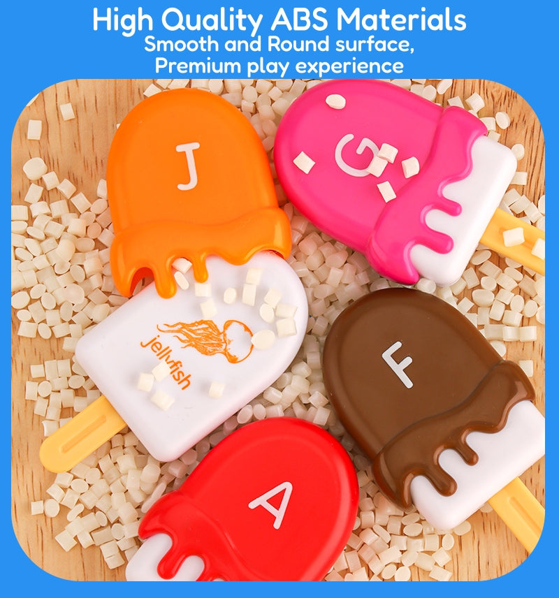 Alpha Scoops Ice Cream Montessori Alphabet Matching Game (52 pcs)-Learning & Education-Open Ended-Toycra