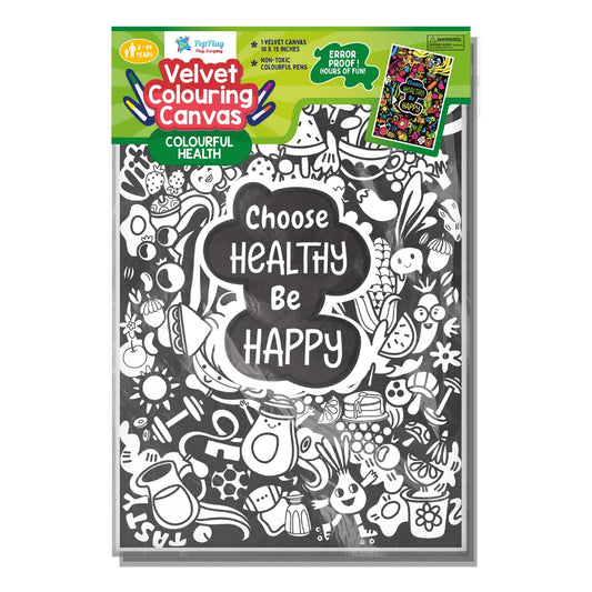 PEPPLAY VELVET COLOURING POSTERS - COLOURFUL HEALTH