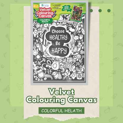 PEPPLAY VELVET COLOURING POSTERS - COLOURFUL HEALTH