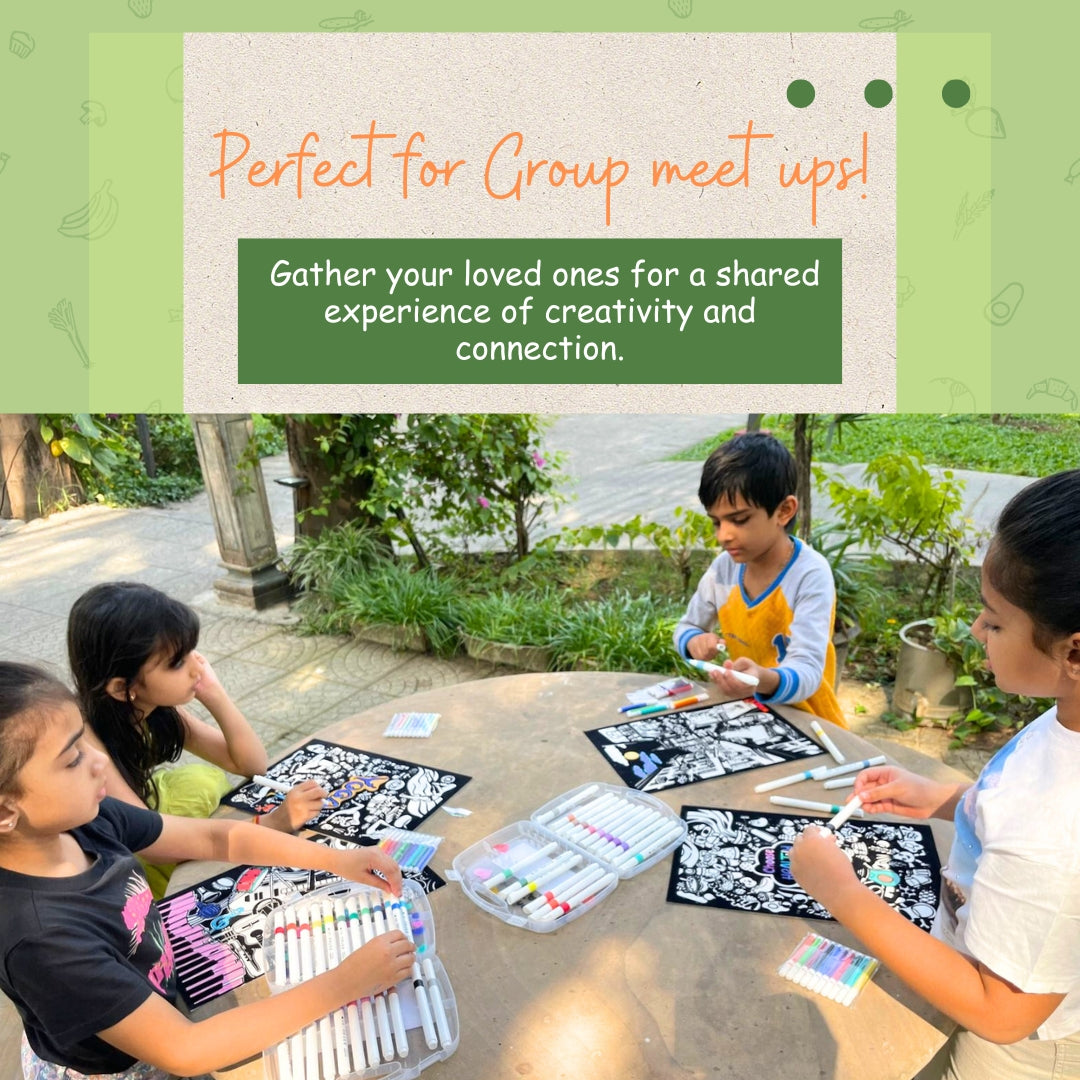 PEPPLAY VELVET COLOURING POSTERS - COLOURFUL HEALTH