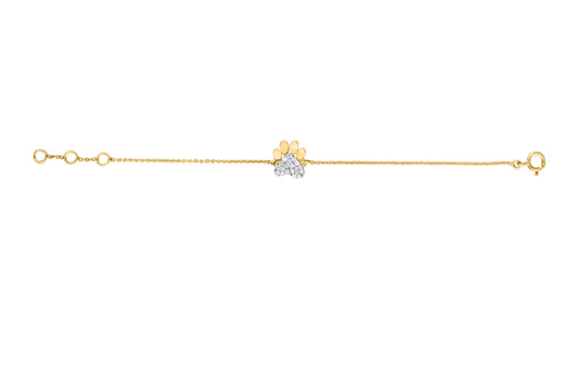 Baby Diamond Paw Chain Bracelet