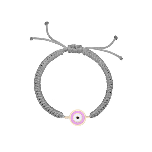 Baby Round Enamel Eye Cord Bracelet