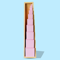 Playbox Wooden Montessori Pink Tower Square Blocks Toy Set for Toddler & Kids Baby Toys