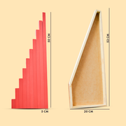 Playbox Wooden Red Tower Sticks Blocks Toy Set for Toddler & Kids Baby Toys