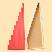 Playbox Wooden Red Tower Sticks Blocks Toy Set for Toddler & Kids Baby Toys