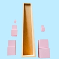 Playbox Wooden Montessori Pink Tower Square Blocks Toy Set for Toddler & Kids Baby Toys