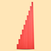 Playbox Wooden Red Tower Sticks Blocks Toy Set for Toddler & Kids Baby Toys