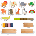Playbox Wodden Zoo Tower | Balancing Activities Toy | Great Gift for Kids and Toddlers | Wooden Animal Stacking Toys