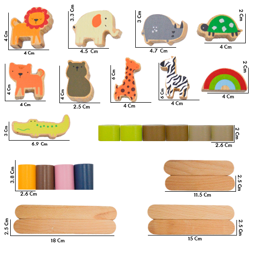 Playbox Wodden Zoo Tower | Balancing Activities Toy | Great Gift for Kids and Toddlers | Wooden Animal Stacking Toys