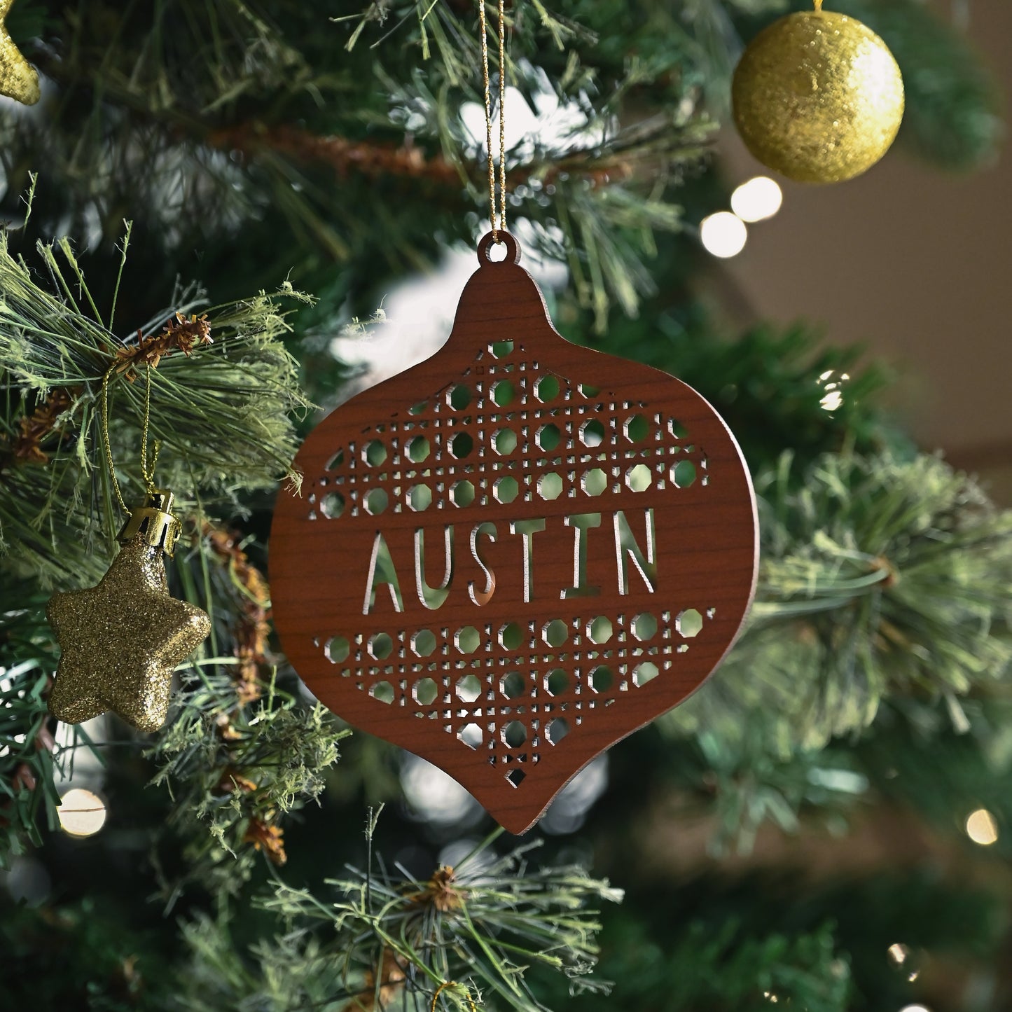 Personalised Tree Ornament | Rattan Bauble