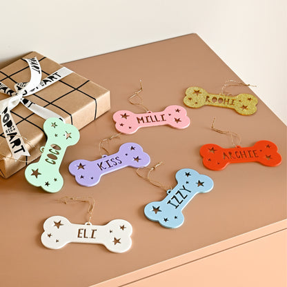 Personalised Tree Ornament Xmas Shape | Bone
