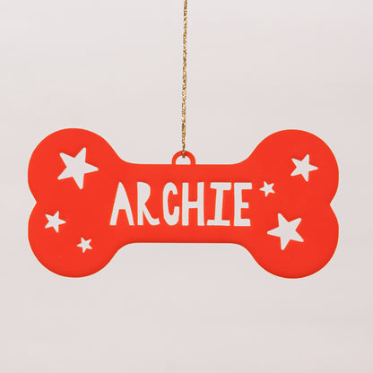 Personalised Tree Ornament Xmas Shape | Bone
