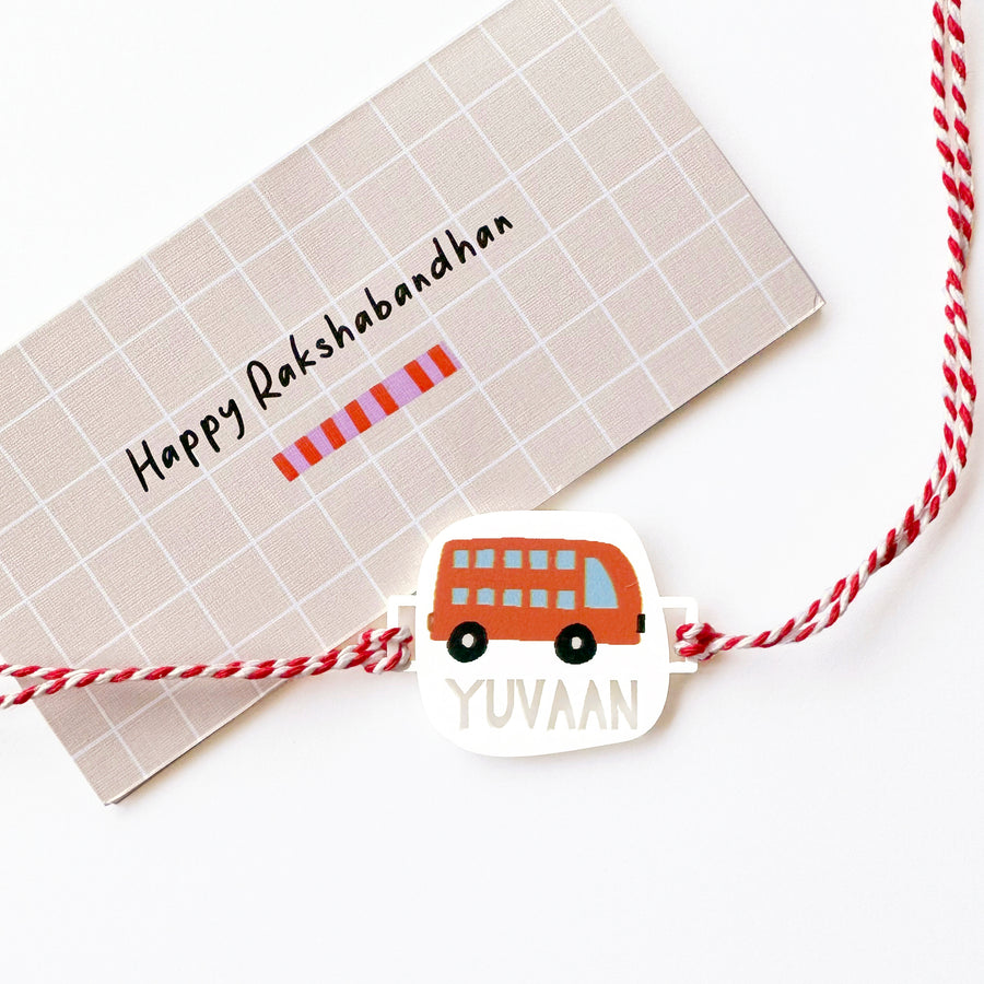 Personalised Name Rakhi | BUS PRINT