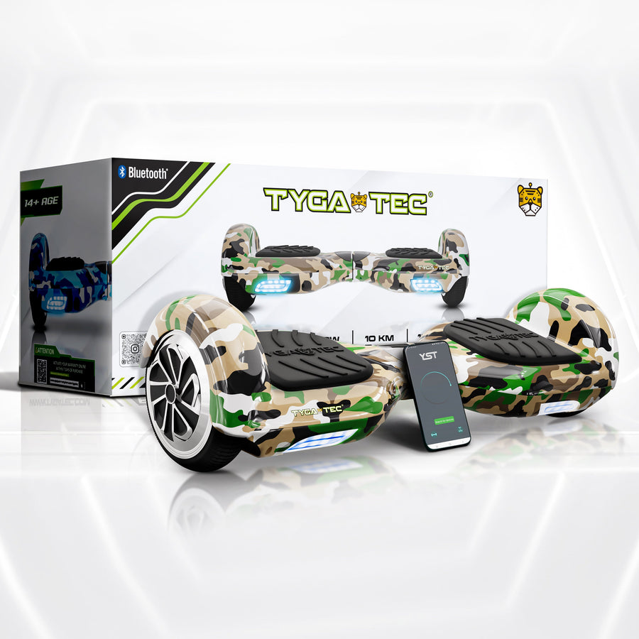 TYGATEC T2 + Auto Balancing Hoverboard App Connectivity - Military Green