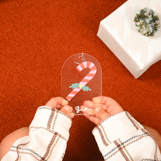 Personalised Ornament | Printed Candycane