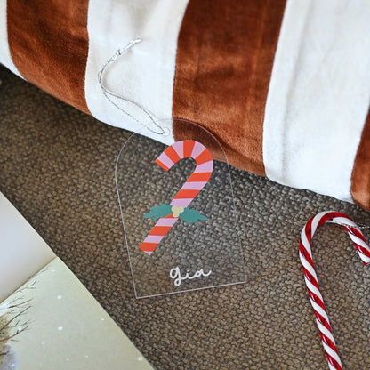 Personalised Ornament | Printed Candycane