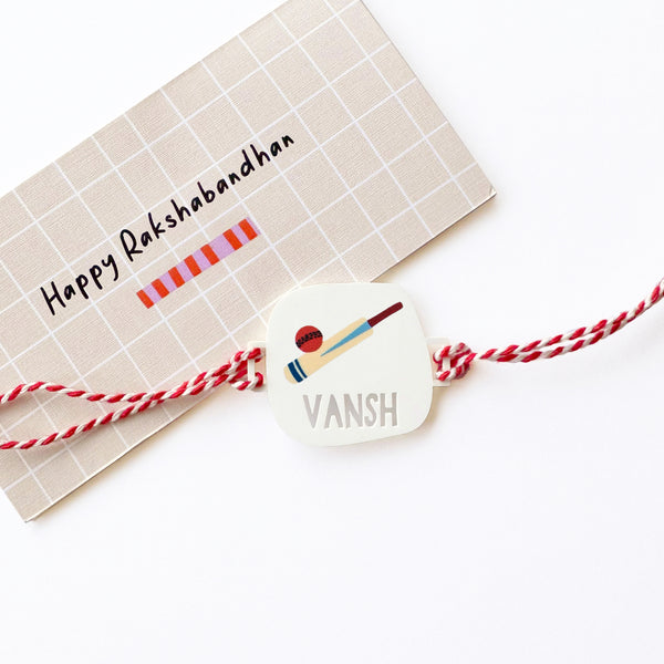 Personalised Name Rakhi | CRICKET PRINT