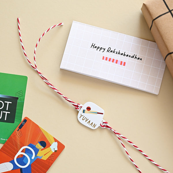 Personalised Name Rakhi | CRICKET PRINT