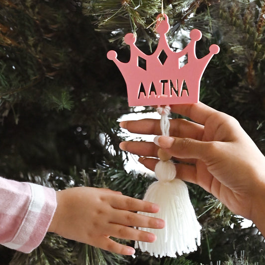 Personalised Tree Ornament | Tassel Crown