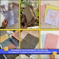 COMBO: DIY Handmade Paper Kit & DIY Gel Plate Monoprinting Kit