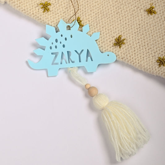 Personalised Tree Ornament | Tassel Dinosaur
