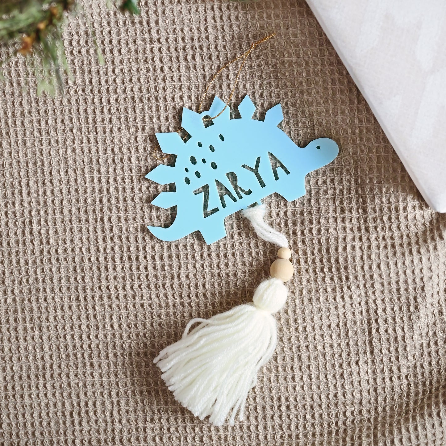 Personalised Tree Ornament | Tassel Dinosaur