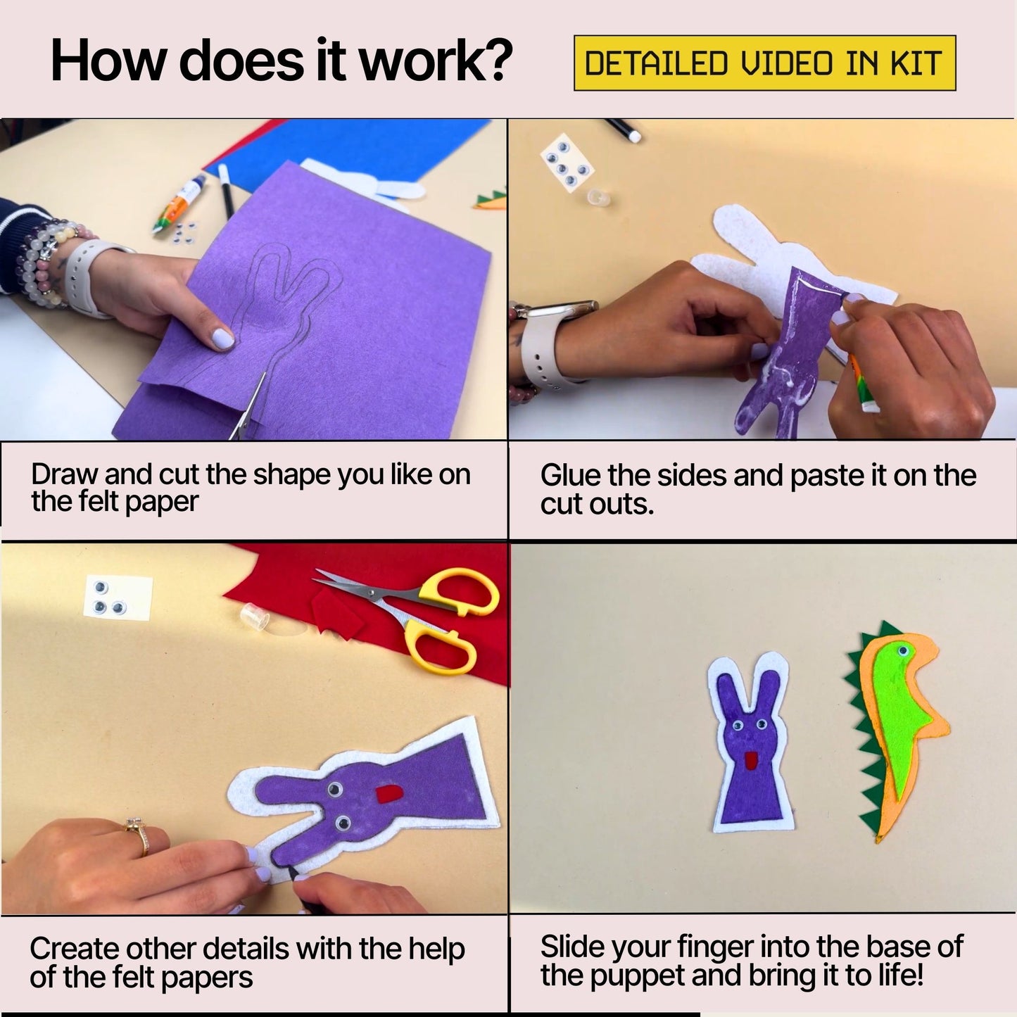 DIY Finger Puppet Box (3 people)