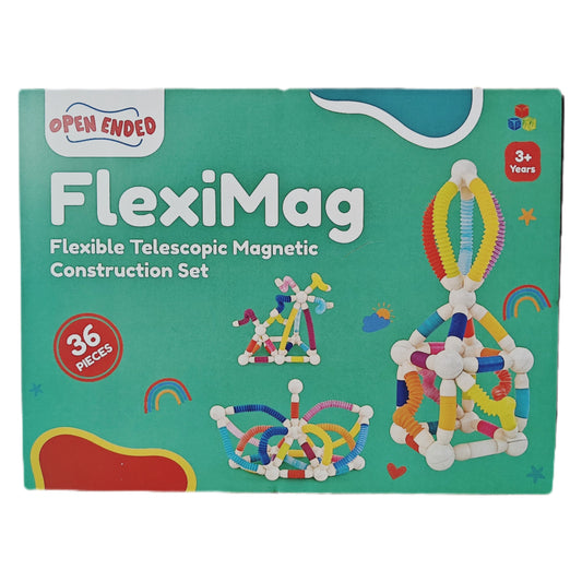 FlexiMag - Flexible Telescopic Magnetic Construction Set (36 Pcs)-Construction-Open Ended-Toycra