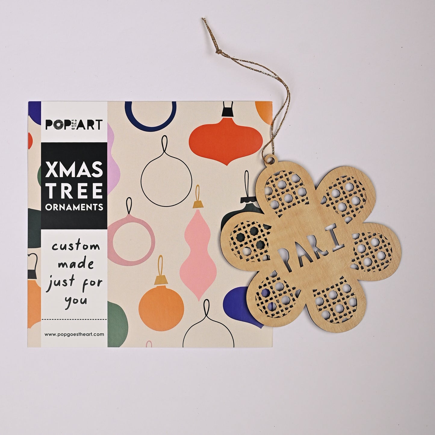 Personalised Tree Ornament | Rattan Flower